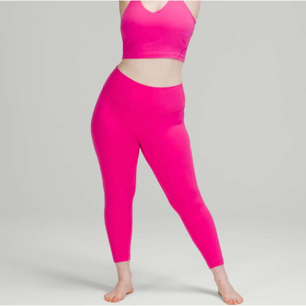 Women Lululemon Align High-Rise Pant 25" Sonic Pink Size 10 Yoga Activewear